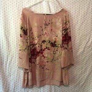Pale Pink Mauve Tunic Blouse